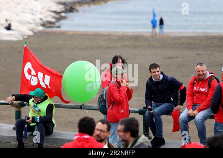 Neapel, Italien. 20. Mai 2023. General Strike for A New Season of Work and Rights organisiert von den Basic Unions Cigl Cisl und Uil, A Moment of the Event Credit: Independent Photo Agency/Alamy Live News Stockfoto