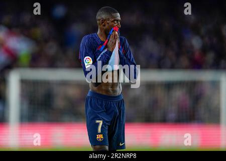 Barcelona, Spanien. 20. Mai 2023. Ousmane Dembele vom FC Barcelona während des Spiels La Liga zwischen dem FC Barcelona und Real Sociedad am 20. Mai 2023 im Spotify Camp Nou Stadium in Barcelona, Spanien. (Foto: Sergio Ruiz/PRESSIN) Kredit: PRESSINPHOTO SPORTS AGENCY/Alamy Live News Stockfoto