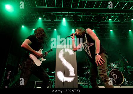 SOZIALE PROPHEZEIUNG am Rock A L'Usine, Istres, FRANKREICH, 12/05/2023 Florent 'MrCrash' B.. Stockfoto