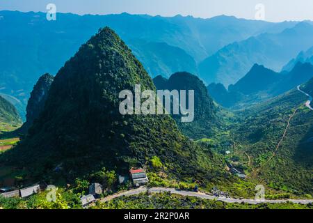 Landschaftsblick auf die Provinz Ha Giang, Vietnam Stockfoto