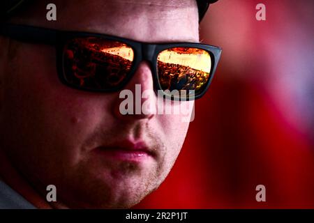 Riga, Lettland. 20. Mai 2023. Hockeyfan bei der IIHF Eishockey-Weltmeisterschaft, Gruppe B Spiel Kanada gegen die Schweiz in Riga, Lettland, 20. Mai 2023. Kredit: David Tanecek/CTK Photo/Alamy Live News Stockfoto