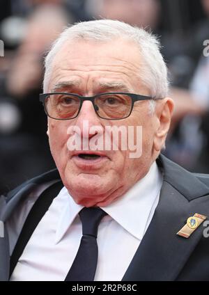 Cannes, Frankreich. 20. Mai 2023. Der amerikanische Schauspieler Robert De Niro nimmt am Samstag, den 20. Mai 2023, am Cannes Film Festival 76. im Palais des Festivals in Cannes, Frankreich, Teil. Foto: Rune Hellestad/ Kredit: UPI/Alamy Live News Stockfoto