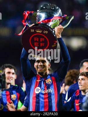 Barcelona, Spanien. 20. Mai 2023. FC Barcelona Feier während des Spiels La Liga zwischen FC Barcelona und Real Sociedad am 20. Mai 2023 im Spotify Camp Nou Stadion in Barcelona, Spanien. (Foto: Sergio Ruiz/PRESSIN) Kredit: PRESSINPHOTO SPORTS AGENCY/Alamy Live News Stockfoto