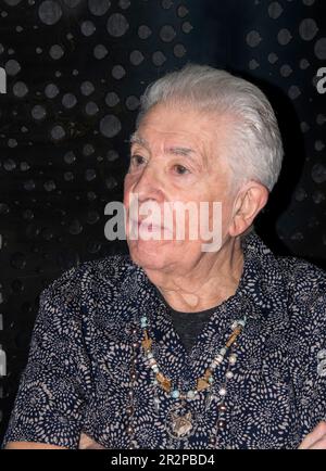 Englischer Bluesmann John Mayall, OBE, beim Avignon Blues Festival, Frankreich, am 16. Oktober 2015. Stockfoto