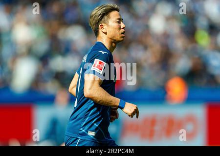 Berlin, Deutschland. 20. Mai 2023. firo : 05/20/2023, Fußball, 1. Liga, 1. Bundesliga, Hertha BSC Berlin - VfL Bochum Takuma Asano (VfL Bochum) Halbzahl, Kredit: dpa/Alamy Live News Stockfoto