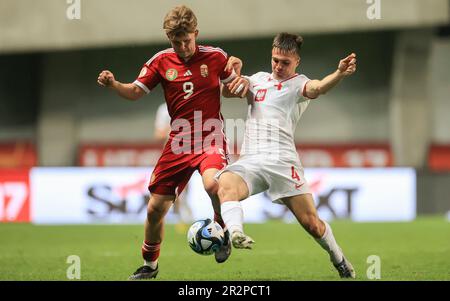 Finale der UEFA-Europameisterschaft unter 17 Jahren 2023 Gruppe A zwischen Ungarn und Polen im Pancho-Stadion am 20. Mai 2023 in Felcsút, Ungarn. Foto von Kredit: Gabriella Barbara - Alamy Live News Stockfoto