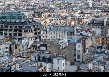 Dächer von Paris in Frankreich Stockfoto