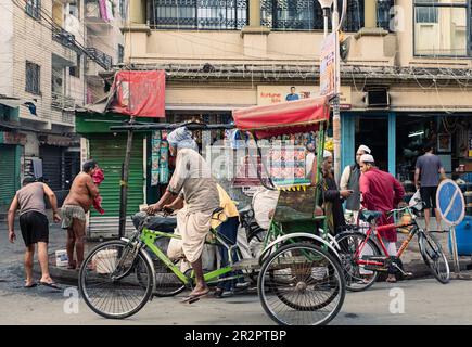 Typische Straßenszene in Kalkutta, Indien Stockfoto