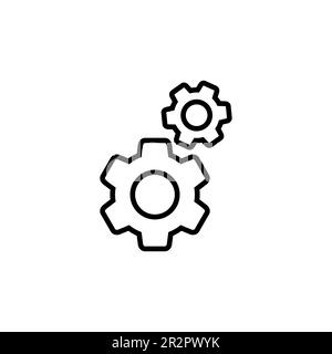 Symbolvektor Wird Festgelegt. Symbol Für Die Cog-Einstellungen Stock Vektor