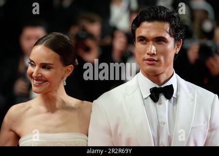 Cannes, Cannes, Frankreich. 20. Mai 2023. NATALIE PORTMAN und CHARLES MELTON nehmen an der Vorführung und dem Rotteppich des Films „Mai Dezember“ Teil, der von Todd Haynes unter der Regie gezeigt wird, und zwar ohne Konkurrenz, während des 76. Jährlichen Filmfestivals in Cannes am Palais des Festivals am 20. Mai 2023 in Cannes, Frankreich. (Kreditbild: © Alexandra Fechete/ZUMA Press Wire) NUR ZUR REDAKTIONELLEN VERWENDUNG! Nicht für den kommerziellen GEBRAUCH! Stockfoto