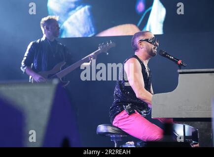 Sunrise, Usa. 20. Mai 2023. Camila tritt am Samstag, den 20. Mai 2023, in der Uforia Amor A La Musica Show in der FLA Live Arena in Sunrise, Florida auf. Foto: Gary i Rothstein/UPI Credit: UPI/Alamy Live News Stockfoto