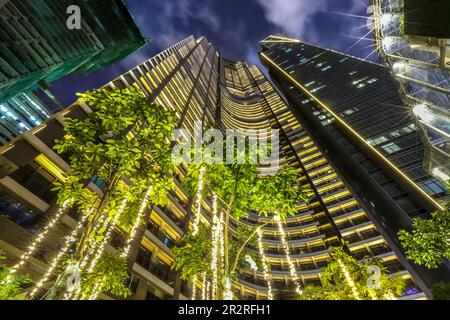 Trump Tower, Gramercy Residenzen, Century City, höchste Hochhäuser auf den Philippinen, Makati Wolkenkratzer Skyline, Poblacion, modernes Manila, Asien Stockfoto