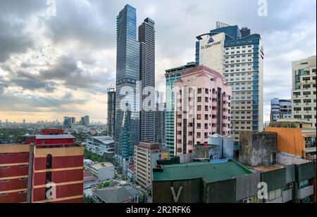 Trump Tower, Gramercy Residenzen, Hotels, höchste Hochhäuser auf den Philippinen, Skyline der Makati Wolkenkratzer, Barangay Poblacion, Manila, Ostasien Stockfoto