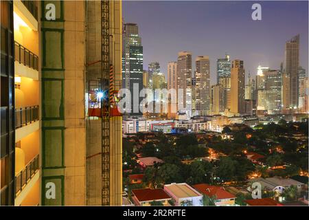 Trump Tower im Bau, höchste Hochhäuser auf den Philippinen, Makati Wolkenkratzer Skyline, Metro Manila, Südostasien Stockfoto