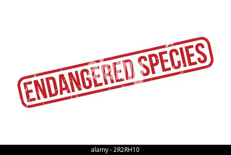 Vektor der Gummigrunge-Stempel-Robben gefährdeter Arten Stock Vektor