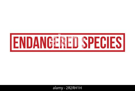 Rote Gefährdete Spezies Gummistempel-Dichtungsvektor Stock Vektor