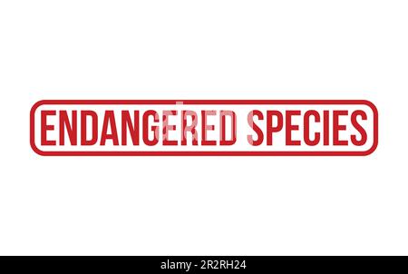 Vektor der Gummigrunge-Stempel-Robben gefährdeter Arten Stock Vektor