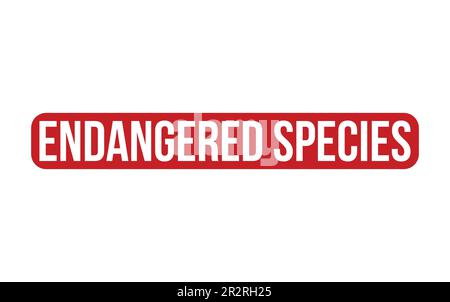 Vektor der Gummigrunge-Stempel-Robben gefährdeter Arten Stock Vektor