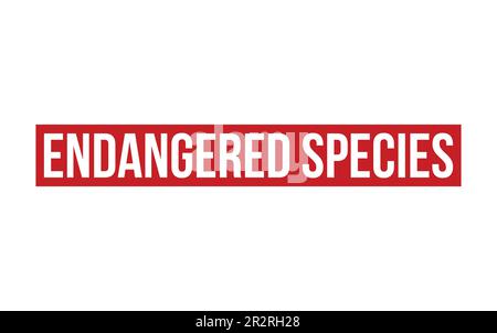 Vektor der Gummigrunge-Stempel-Robben gefährdeter Arten Stock Vektor