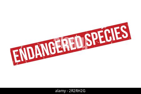 Rote Gefährdete Spezies Gummistempel-Dichtungsvektor Stock Vektor