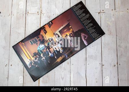 Das Eagles 1976 und das fünfte Album Hotel California, das nicht überraschenderweise den Track Hotel California enthielt Stockfoto