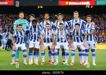 Barcelona, Spanien. 20. Mai 2023. Real Sociedad Team Group Line-Up (Sociedad) Fußball : spanisches Spiel „La Liga Santander“ zwischen dem FC Barcelona 1-2 Real Sociedad im Estadio Spotify Camp Nou in Barcelona, Spanien . Kredit: Mutsu Kawamori/AFLO/Alamy Live News Stockfoto