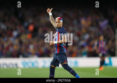 Barcelona, Spanien. 20. Mai 2023. Raphinha (Barcelona) Fußball : spanisches Spiel „La Liga Santander“ zwischen dem FC Barcelona 1-2 Real Sociedad im Estadio Spotify Camp Nou in Barcelona, Spanien . Kredit: Mutsu Kawamori/AFLO/Alamy Live News Stockfoto