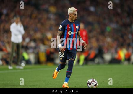 Barcelona, Spanien. 20. Mai 2023. Raphinha (Barcelona) Fußball : spanisches Spiel „La Liga Santander“ zwischen dem FC Barcelona 1-2 Real Sociedad im Estadio Spotify Camp Nou in Barcelona, Spanien . Kredit: Mutsu Kawamori/AFLO/Alamy Live News Stockfoto