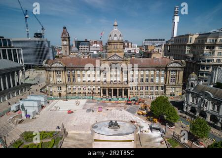 Victoria Square, Birmingham 21. Mai 2023 - Birmingham City Council House während Renovierungsarbeiten. Credit Stop Press Media/Alamy Live News Stockfoto