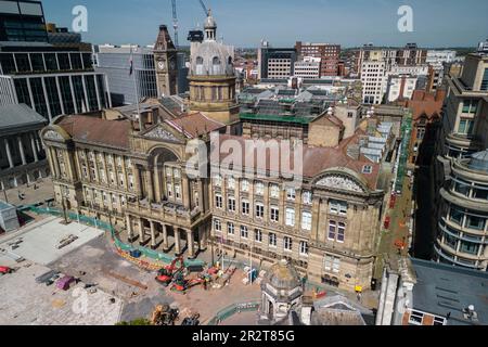 Victoria Square, Birmingham 21. Mai 2023 - Birmingham City Council House während Renovierungsarbeiten. Credit Stop Press Media/Alamy Live News Stockfoto