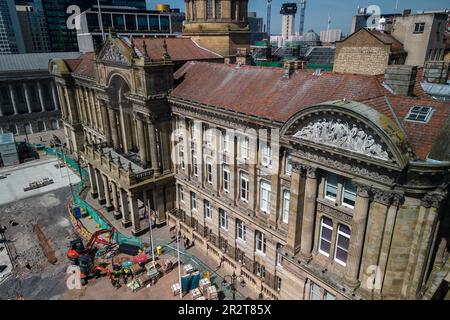 Victoria Square, Birmingham 21. Mai 2023 - Birmingham City Council House während Renovierungsarbeiten. Credit Stop Press Media/Alamy Live News Stockfoto