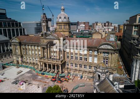 Victoria Square, Birmingham 21. Mai 2023 - Birmingham City Council House während Renovierungsarbeiten. Credit Stop Press Media/Alamy Live News Stockfoto