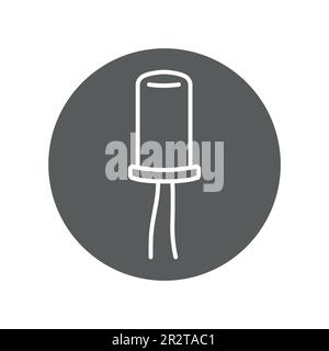 Schwarzes Liniensymbol für Shockley-Diode. Piktogramm für Webseite, mobile App, Werbeaktion. Stock Vektor