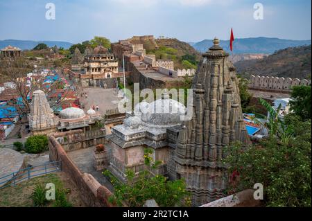 Royal Kumbhalgarh Fort, Rajasthan, Indien. Stockfoto