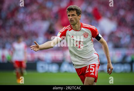Munic, Deutschland. 20. Mai 2023. Thomas Mueller (München) FC Bayern München - RB Leipzig 20.05.2023 Copyright (nur für journalistische Ziele) von: Stockfoto