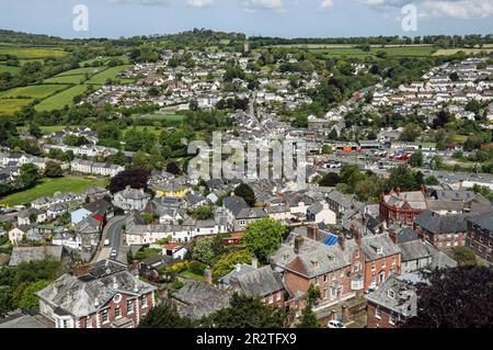 Castle Gate in Launceston auf der Western Road. Eintritt zu The Keep und Castle Green; Stockfoto