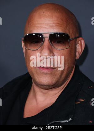 Universal City, Usa. 20. Mai 2023. UNIVERSAL CITY, LOS ANGELES, KALIFORNIEN, USA - MAI 20: Vin Diesel trifft am 20. Mai 2023 beim Charlize Theron Africa Outreach Project (CTAOP) 2023 Block Party ein, das im Backlot der Universal Studios in Universal City, Los Angeles, Kalifornien, USA stattfindet. (Foto: Xavier Collin/Image Press Agency) Kredit: Image Press Agency/Alamy Live News Stockfoto