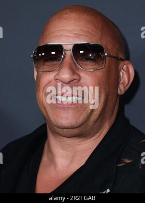 Universal City, Usa. 20. Mai 2023. UNIVERSAL CITY, LOS ANGELES, KALIFORNIEN, USA - MAI 20: Vin Diesel trifft am 20. Mai 2023 beim Charlize Theron Africa Outreach Project (CTAOP) 2023 Block Party ein, das im Backlot der Universal Studios in Universal City, Los Angeles, Kalifornien, USA stattfindet. (Foto: Xavier Collin/Image Press Agency) Kredit: Image Press Agency/Alamy Live News Stockfoto