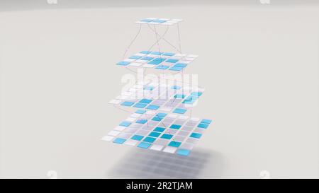 Modelltraining künstliche Intelligenz Intro 3D-Rendering Stockfoto