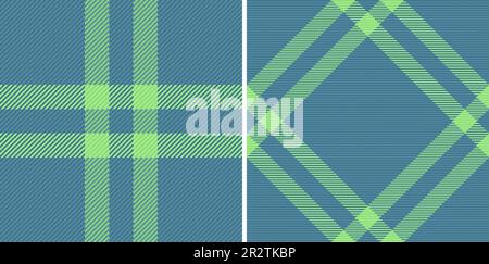 Nahtlose Mustertextur. Tartan-Vektor prüfen. Karierter Textilstoff im Set. Stock Vektor