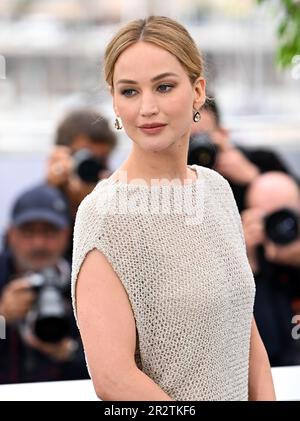 Cannes, Frankreich. 21. Mai 2023. Cannes, Frankreich. 21. Mai 2023 Jennifer Lawrence bei der Fotoaufzeichnung für Brot und Rosen, Teil des Filmfestivals 76. in Cannes, Palais des Festival. Kredit: Doug Peters/Alamy Live News Stockfoto