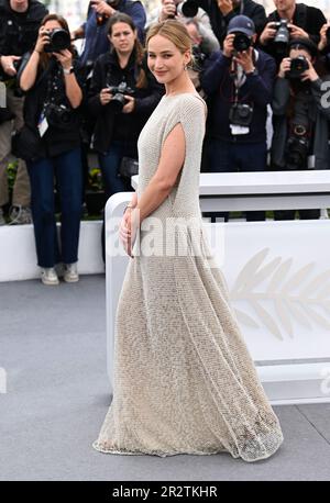 Cannes, Frankreich. 21. Mai 2023. Cannes, Frankreich. 21. Mai 2023 Jennifer Lawrence bei der Fotoaufzeichnung für Brot und Rosen, Teil des Filmfestivals 76. in Cannes, Palais des Festival. Kredit: Doug Peters/Alamy Live News Stockfoto