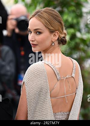 Cannes, Frankreich. 21. Mai 2023. Cannes, Frankreich. 21. Mai 2023 Jennifer Lawrence bei der Fotoaufzeichnung für Brot und Rosen, Teil des Filmfestivals 76. in Cannes, Palais des Festival. Kredit: Doug Peters/Alamy Live News Stockfoto