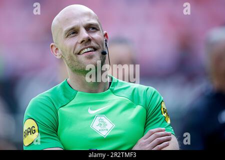 Nijmegen, Niederlande. 21. Mai 2023. NIJMEGEN, NIEDERLANDE - MAI 21: Assistent Referee Maarten Ketting während des Eredivisie-Spiels zwischen NEC Nijmegen und AZ Alkmaar im Goffertstadion am 21. Mai 2023 in Nijmegen, Niederlande (Foto von Broer van den Boom/Orange Pictures) Kredit: Orange Pics BV/Alamy Live News Stockfoto