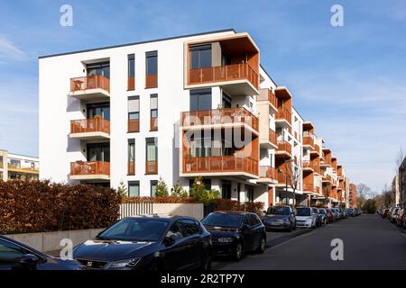 Apartmentgebäude Pandion Fine in der Josefine-Clouth Straße im Viertel Clouth im Stadtteil Nippes, Köln. Mehrfamilenhaus Pandion Fin Stockfoto