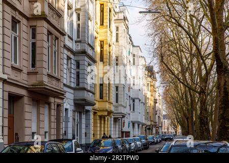 Häuser in der Weissenburg im Agnes-Bezirk, Köln, Deutschland Haeuser in der Weissenburgstraße im Agnesviertel, Köln, Deutschland. Stockfoto