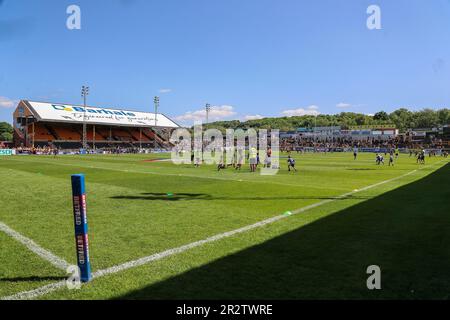 Castleford, Großbritannien. 21. Mai 2023. General Stadium View *** während des Wettkampfs zwischen Castleford und Hull FC im MEND-A-Hose Jungle, Castleford, Großbritannien, am 21. Mai 2023. Foto von Simon Hall. Nur redaktionelle Verwendung, Lizenz für kommerzielle Verwendung erforderlich. Keine Verwendung bei Wetten, Spielen oder Veröffentlichungen von Clubs/Ligen/Spielern. Kredit: UK Sports Pics Ltd/Alamy Live News Stockfoto