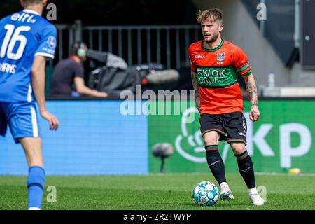Nijmegen, Niederlande. 21. Mai 2023. NIJMEGEN, NIEDERLANDE - MAI 21: Lasse Schone von NEC Nijmegen in Aktion während des Eredivisie-Spiels zwischen NEC Nijmegen und AZ Alkmaar im Goffertstadion am 21. Mai 2023 in Nijmegen, Niederlande (Foto von Broer van den Boom/Orange Pictures). Kredit: Orange Pics BV/Alamy Live News Stockfoto