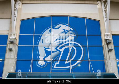 DES MOINES, IA, USA – 5. NOVEMBER 2022: The knapp Center auf dem Campus der Drake University. Stockfoto