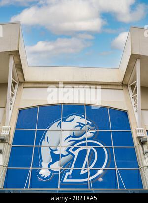 DES MOINES, IA, USA – 5. NOVEMBER 2022: The knapp Center auf dem Campus der Drake University. Stockfoto